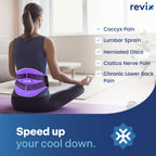 REVIX Reusable Large Back Ice Packs with Compression Straps, Adjustable Lower Back Ice Wrap for Lumbar, Sciatic Nerve, Soft Plus