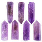 mookaitedecor 7 PCS Healing Crystal Wands 2 '' Amethyst, Rock Quartz, Rose Quartz, Black Obsidian, Lapis Lazuli, Green Aventurin