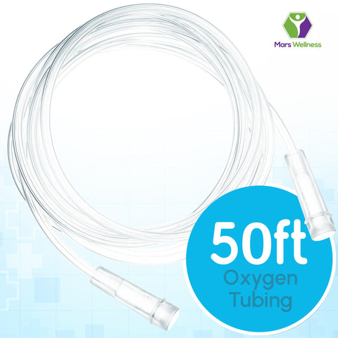 Mars Wellness Oxygen Tubing - Premium Clear Crush Resistant Oxygen Tubes - 50 Foot - 3 Tubes