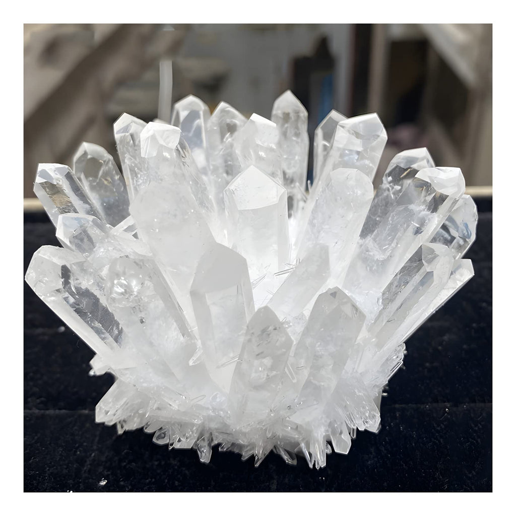 Crystal Cluster Quartz Crystals Crystals Stone White Crystal Cluster Crystal Columnar Crystal Gift Crystal Ornaments Healing Cry