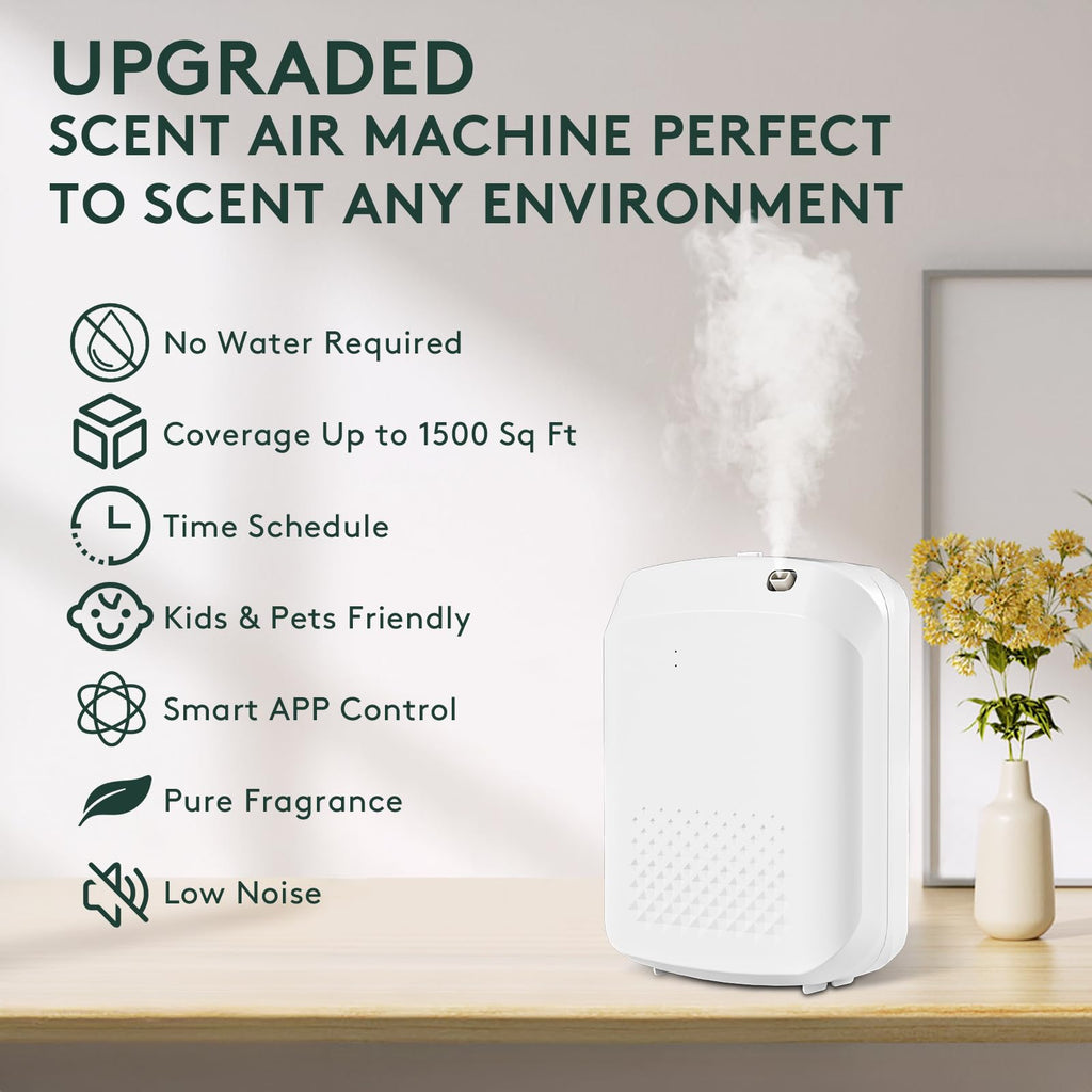 Barthelemy Smart Scent Air Machine for Home, 1500 Sq. Ft Coverage Hotel Collection Diffuser with Smart Cold Air Tech, Bluetooth