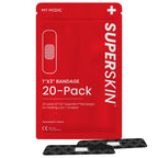 My Medic SuperSkin Bandages, 20-Pack Adhesive Bandages with Soothing Aloe, Latex-Free, 5X Stronger, 1 x 3 Flexible Fabric Bandag