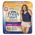 FitRight Fresh Start Incontinence and Postpartum Underwear for Women, Large, Beige (12 Count) Ultimate Absorbency, Disposable Un