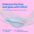 Halo Reusable Menstrual Disc Pod - One-Handed Insertion - Pull Tab for Easy Removal - Medical-Grade Silicone - Menstrual Cup, Ta