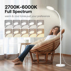 Aoife Sunlight Light Therapy Floor Lamp with 15000 Lux Daylight 10 Color Temperature and 10 Brightness Natural Sun Light Remote