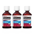 Robitussin Cough and Chest Congestion DM, Childrens Cough Medicine, Grape Flavor - 4 Fl Oz x 3