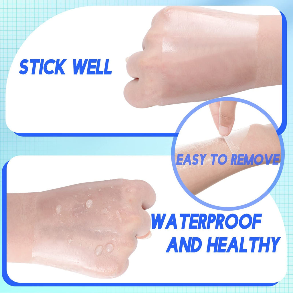 Transparent Dressing Adhesive Bandage Waterproof Bandage Clear Adhesive Bandages Stretch Tape for Tattoos Swimming (3.94 Inch x
