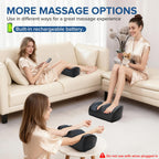 Foot Massager Christmas Gifts for Women,White Elephant Gifts for Adults Cordless Shiatsu Foot and Calf Massager with Heat, Deep