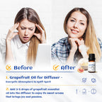 HIQILI Grapefruit Essential Oil, for Diffuser, Skin Care, 100% Pure and Natural - 0.33 Fl Oz