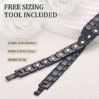 MagEnergy Men's Magnetic Bracelets,Titanium Steel Magnetic Wristband with 3500 Gauss magnets 8.5'' Adjustable with Jewelry Gift