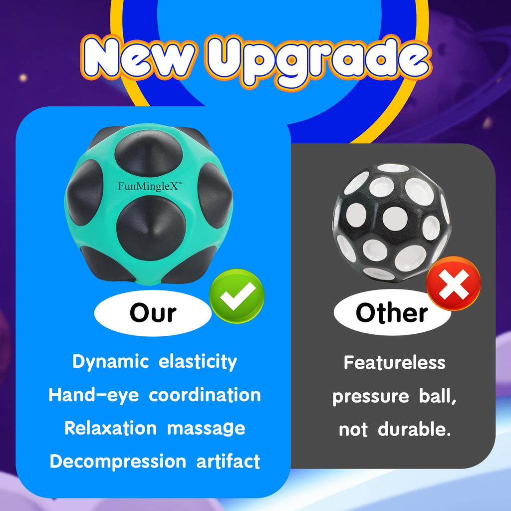 FunMingleX Bouncy Balls, Playground Ball; Super High Bounce Ball for All Ages, Astro Ball,Athlete Training Ball,Perfect for Acti