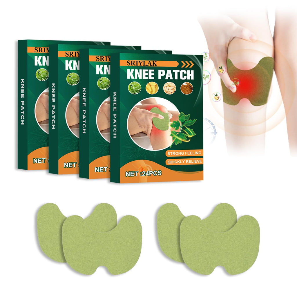 SRIYLAK 96PCS Knee Patches, Warming Herbal Patches for Knee, Natural Wormwood Extract Sticker for Knee,Shoulder,Back,Neck