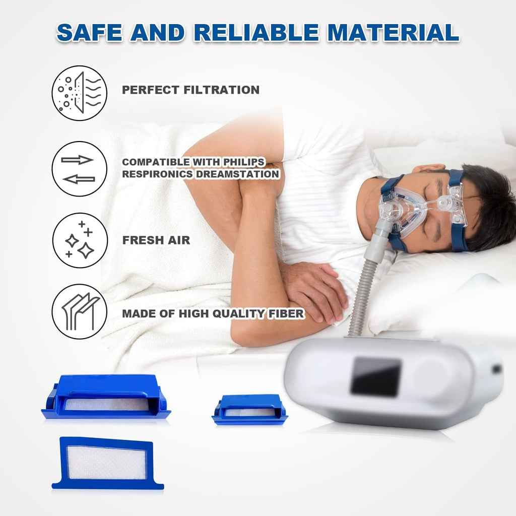 Longevity Turtle 16 Pcs CPAP Filters Compatible with DreamStation1, Replacement Filter Kit Includes 4 Pollen Filter and 12 Dispo
