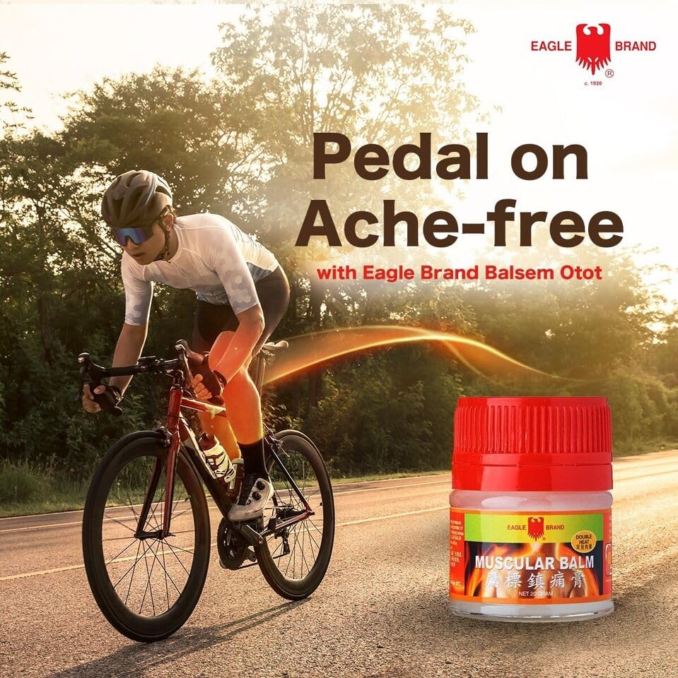 3 Packs - Twin Muscular Balm Eagle Essentail Oil - 6 Hu Dau Xoa Bop Balm Muscular Hieu Con O - 20g per Jar with 6 Jars per Order