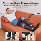 LINGTENG Leg Air Compression Massager for Foot Heat, Air Compression Calf Massage and Thigh Massage, Handheld Controller 3 Inten