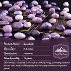 SigMntun Polished Lepidolite Crystals - 72 Pcs, 0.5 10 oz Handpicked Natural Tumbled Gemstones Rocks, Pebbles for Reiki, Chakra,