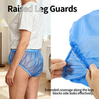 Florith Unisex Washable Adult Diaper Cover, Rubber Plastic Pants Waterproof Reusable, Advanced Anti-Leak Side Protection, Breath
