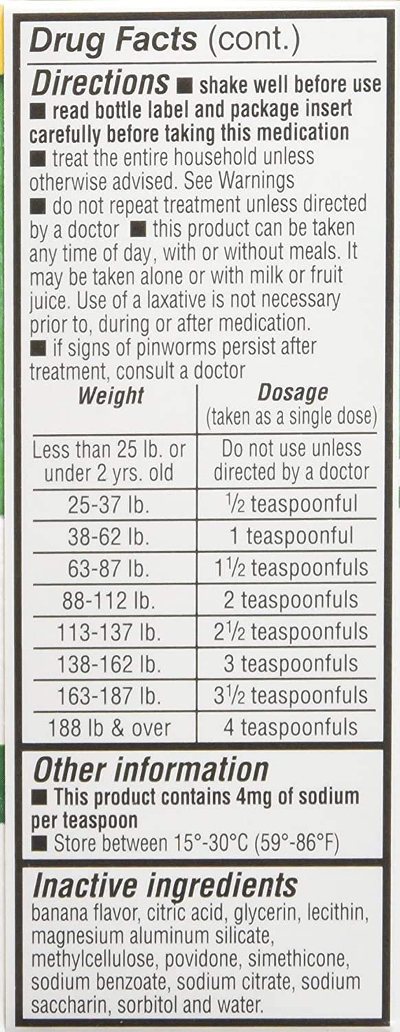 REESE'S PINWORM Medicine 2 oz PYRANTEL PAMOATE Suspension