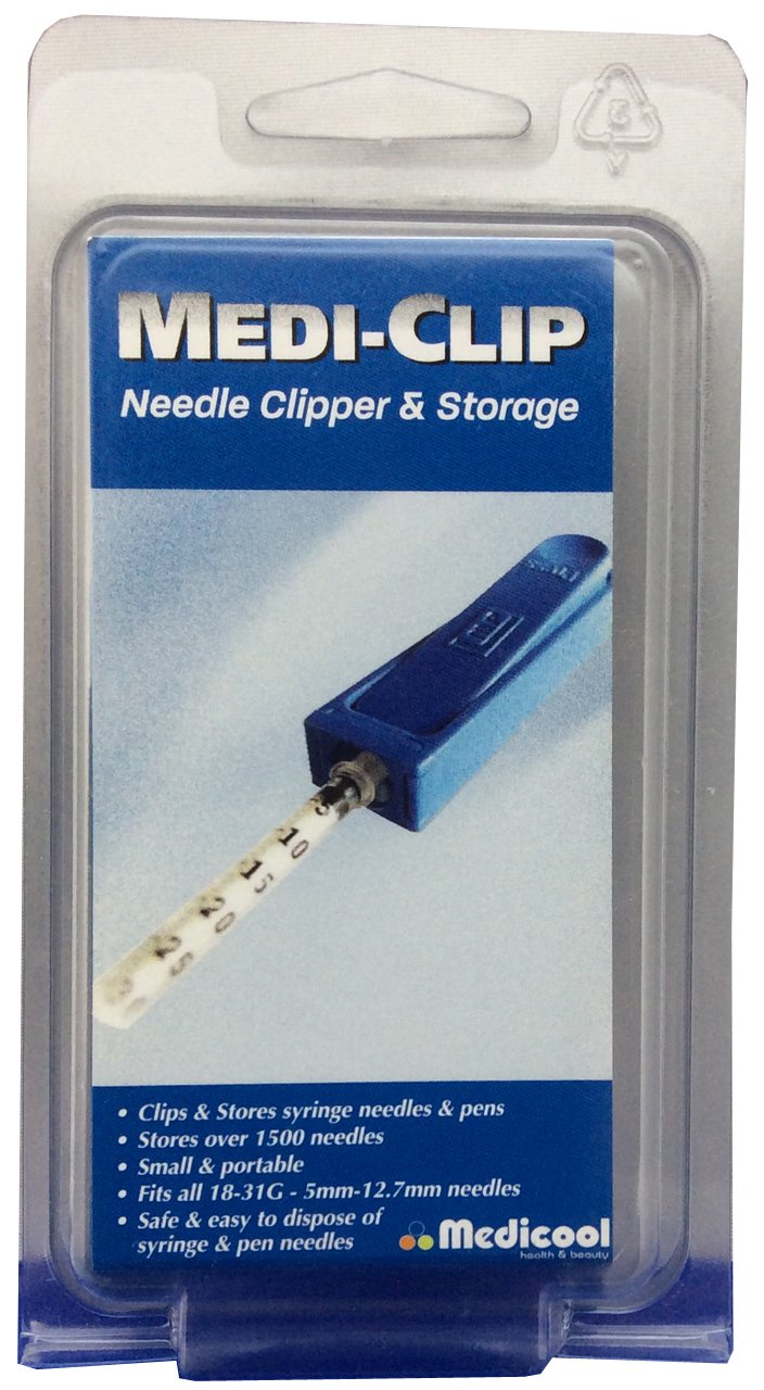 Medicool Medi-Clip Syringe Clip and Storage Snip Off and Dispose of Used Needles Holds 1500 Needles | MEDICLIP