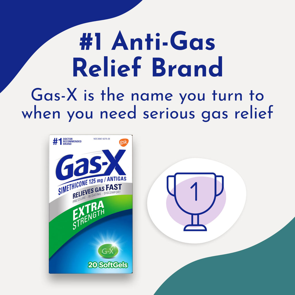 Gas-X Extra Strength Gas Relief Softgels with Simethicone 125 mg - 20 Count