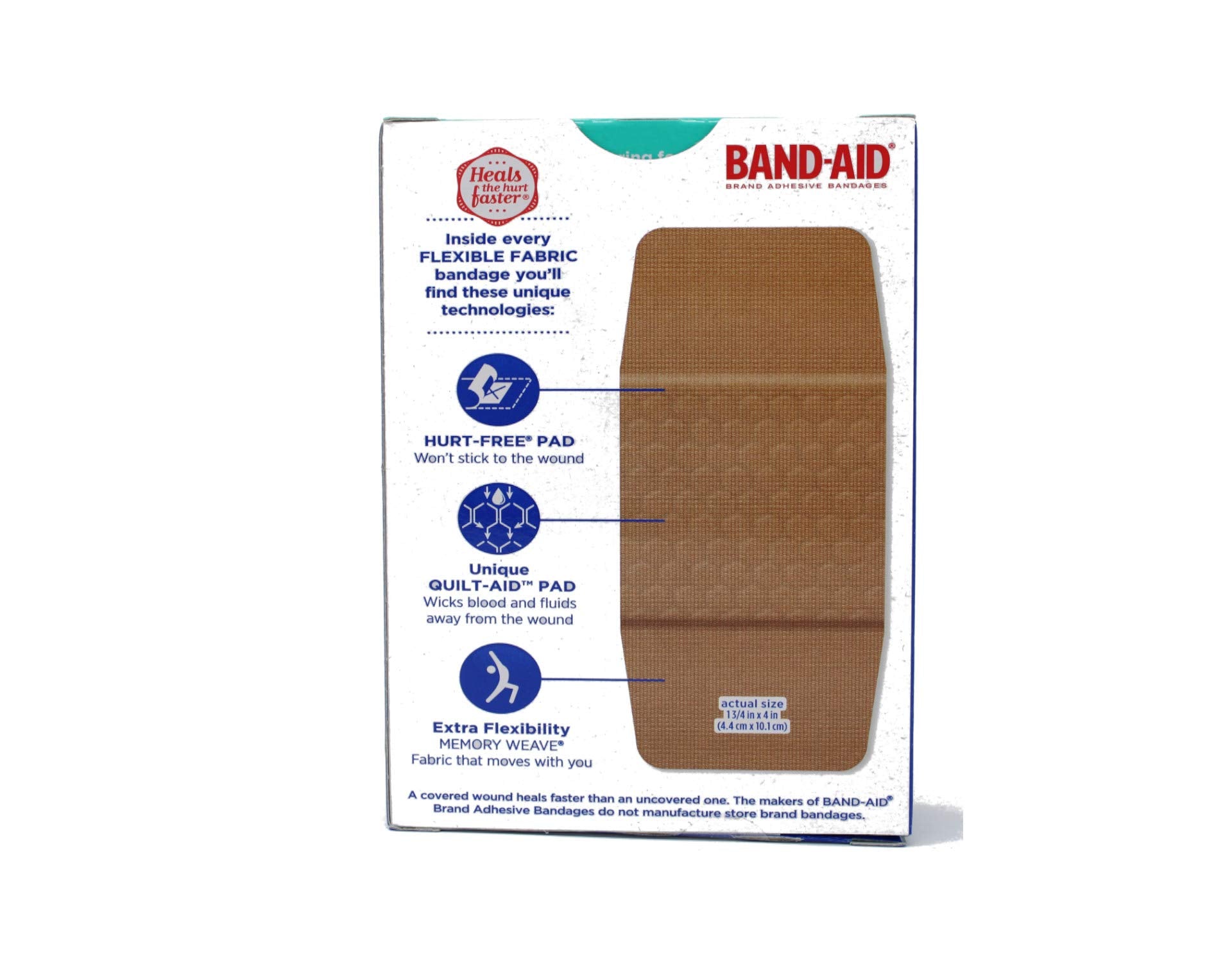 BAND-AID Flexible Fabric Bandages, Extra Large 10 ea (Pack of 6)