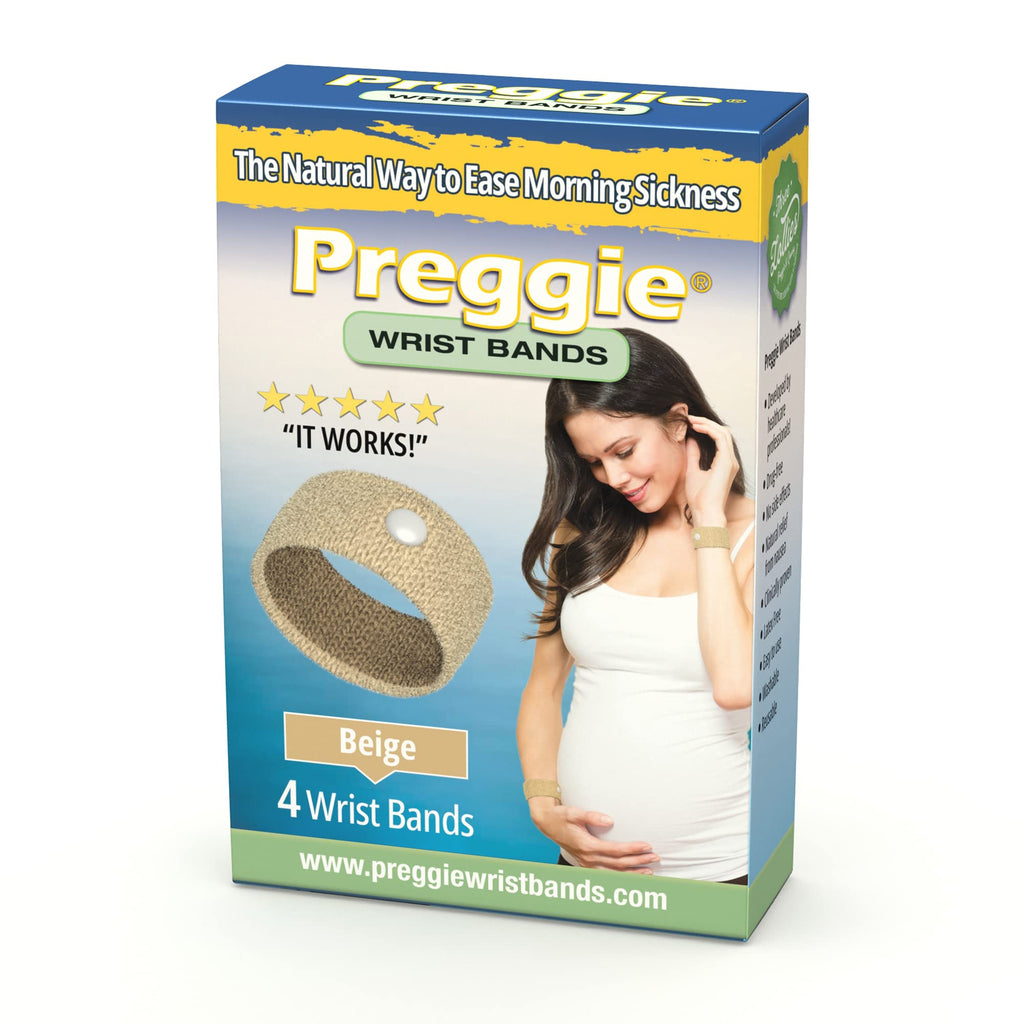 Three Lollies Preggie Anti-Nausea Wristbands - Morning Sickness Relief - Clinically Tested Pregnancy Nausea Relief Aid - Acupres