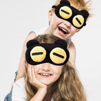 2 Pieces Eye Mask for Sleeping Kids Funny, 100% Blackout Sleeping Mask with Adjustable Strap, Eye Mask Kids Soft Funny for Trave