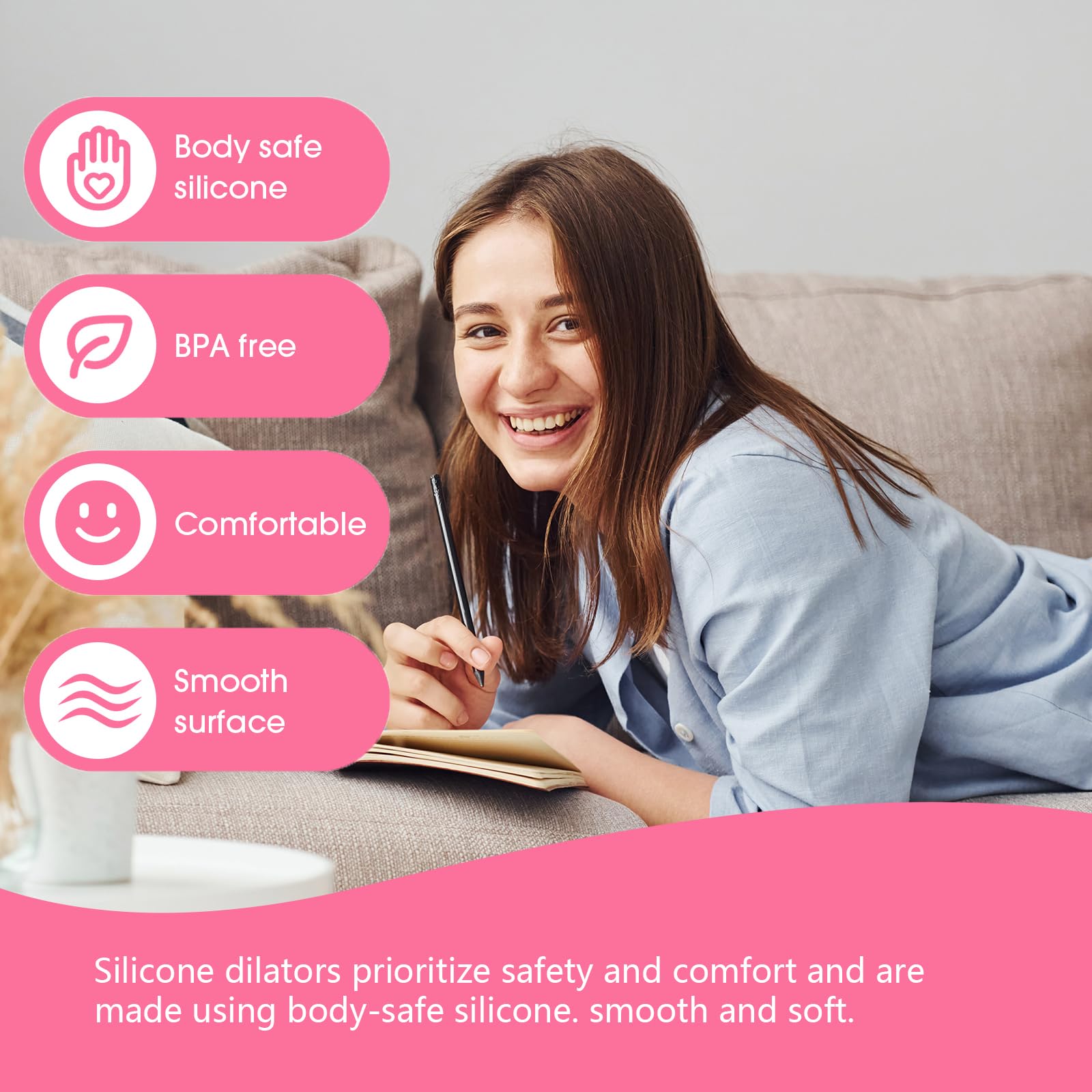 Lyniya 4-Pack Silicone Pelvic Floor Muscle Dilator Trainer Set