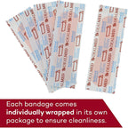 Dealmed Fabric Flexible Adhesive Bandages - 100 Count (3 Pack) Bandages with Non-Stick Pad, Latex Free, Wound Care for First Aid
