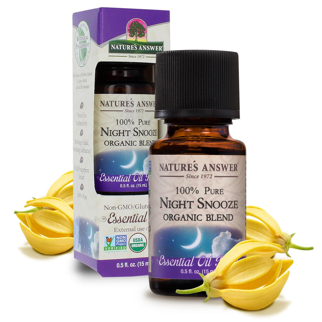 Natures Answer 100% Pure Organic Essential Oil Blend, 0.5-Ounce, Night Snooze