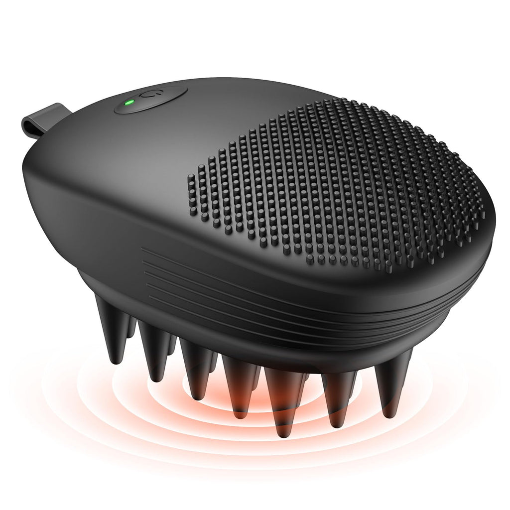 EKZ Sonic Vibrating Scalp Massager Shampoo Brush: Electric Silicone Hair Scrubber for Deep Scalp Clean, Dandruff Removal, Exfoli