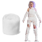 Preboun Halloween Mummy Bandage Wrap Bloody Gauze Zombie Makeup Props Creepy Costume Bandage Cosplay Party(White,131.2 ft X 3.15