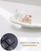 Feraco 2PCS Copper Rings for Women,99.99% Pure Copper Magnetic Thumb Ring with Magnet,Lymphatic Jewelry Gifts for Womens