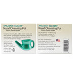 Ancient Secrets Neti Pot Sinus Rinse - Nasal Cleansing Pot, Plastic Travel Model, Nasal Irrigation, BPA-Free Neti Pot  + 6 Pre-M