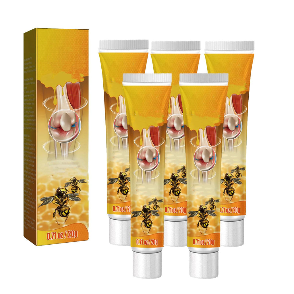 ETUIH New Zealand bee Venom Joint Relief Gel,bee Venom Gel Joint and Bone Therapy,Shoulder Neck, Waist and Leg Care (5PCS)