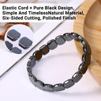 SHANGFEI Hematite Bracelet Men - Reignites Masculine Energy,Natural Hematite Stone Beaded Stretch Healing Bracelets,Natural Pure