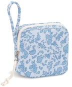 Chicarries Small Makeup Bag | Discreet Period Bag Pad Pouch for Purse| Sanitary Napkin Storage & Tampon Holder for Travel (Flowe
