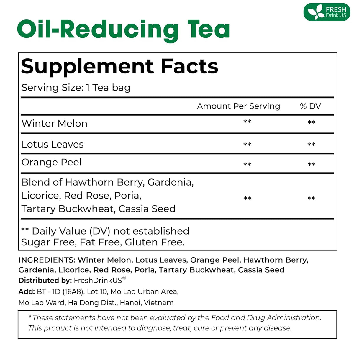 Oil Reducing Tea, Oil Cleansing for Liver, 10 Herbal Ingredients, Traditional Recipe Tea for Liver, 100% Natural, Easy Brewing, Steep Repeatedly (Tea Bags/ Tea Packs)