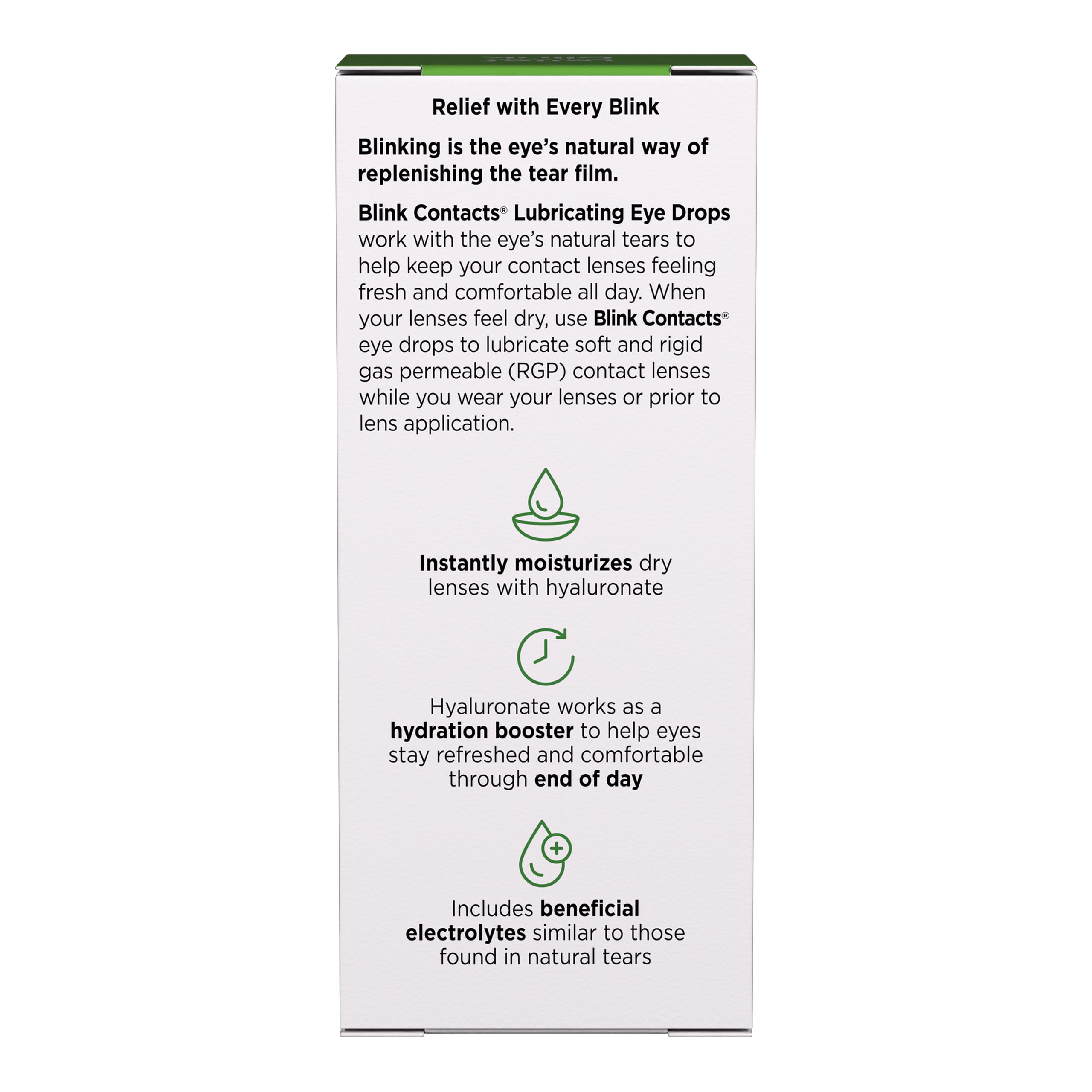 blink Contacts Lubricating Eye Drops 0.34 fl oz (10 mL) - Pack of 3
