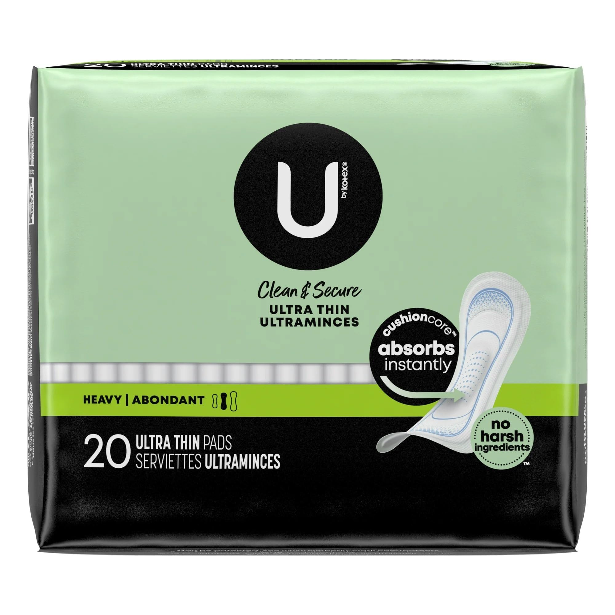 Kotex Security Ultra Thin Pads Long 20 Each (Pack Of 5)