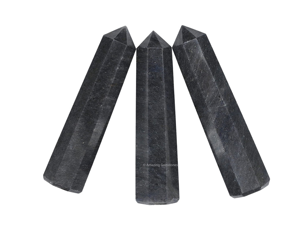 Blue Aventurine Crystal Towers ~ Natural Healing Crystal Point Obelisk for Reiki Healing and Crystal Grid (3- Inch)