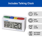 MedCenter 31-Day HSA/FSA Monthly Pill Organizer System with Talking Reminder Clock, Travel Pouch & Tweezers - 4 Daily Dose Compa