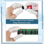 1600 Pcs Latex Finger Cots, Disposable Medium Fingertip Protector Gloves White Finger Covers for Industrial, Beauty, Pet and Mor