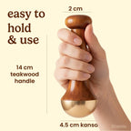 Homeda Kansa Wand Ayurveda Foot Massager - Indian Skincare Tool - SWA Kansa Wand for Feet & Face Relazation, Wellness & Detox -