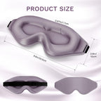 99% Fully Block Out Light Eye Sleep Mask, 3D Deep Contoured Eyes Cover Zero Pressure, Long Lash Extension Eyes Mask with Adjusta