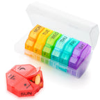 Weekly Pill Organizer 4 Times a Day, Large Pill Box 7 Day Daily Pill Case with 28 Extra Large Compartments Portable Travel Pill 