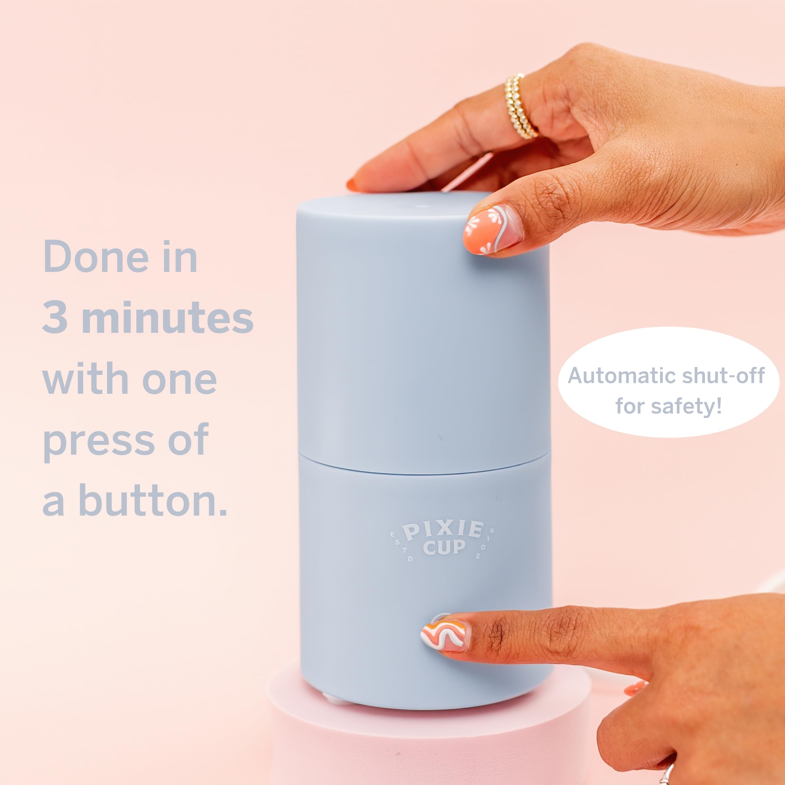 Pixie Menstrual Cup & Disc Steamer Sterilizer 2.0 - Kills 99.9% of Germs with Cleaner Steam - Wash Your Period Cup in 3 Minutes!