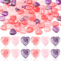 Soulchen 100 Pcs Valentine 's Day Heart Healing Stone Bulk Inspirational Worry Love 0.8 Inch Quartz Heart Inspirational Stones G