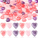 Soulchen 100 Pcs Valentine 's Day Heart Healing Stone Bulk Inspirational Worry Love 0.8 Inch Quartz Heart Inspirational Stones G