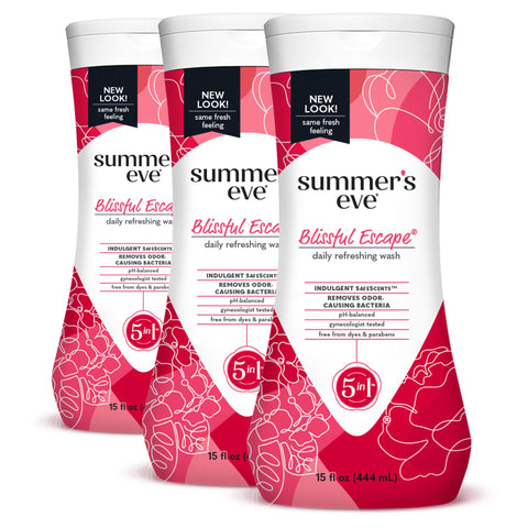 Summer's Eve Blissful Escape Daily Refreshing All Over Feminine Body Wash, Removes Odor, Feminine Wash pH Balanced, 15 Fl Oz (Pa